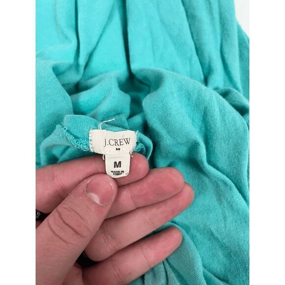 J.Crew Womens Pullover Crew neck Long Sleeve Basic T shirt Light Blue Sz Medium - Picture 3 of 3
